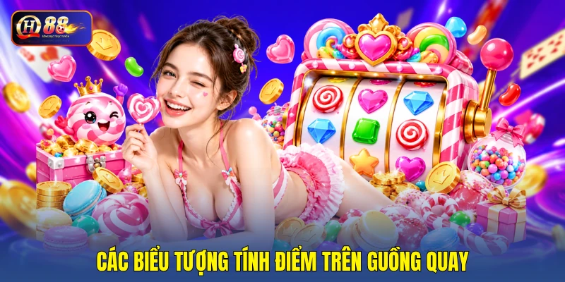 Các biểu tượng tính điểm trên guồng quay