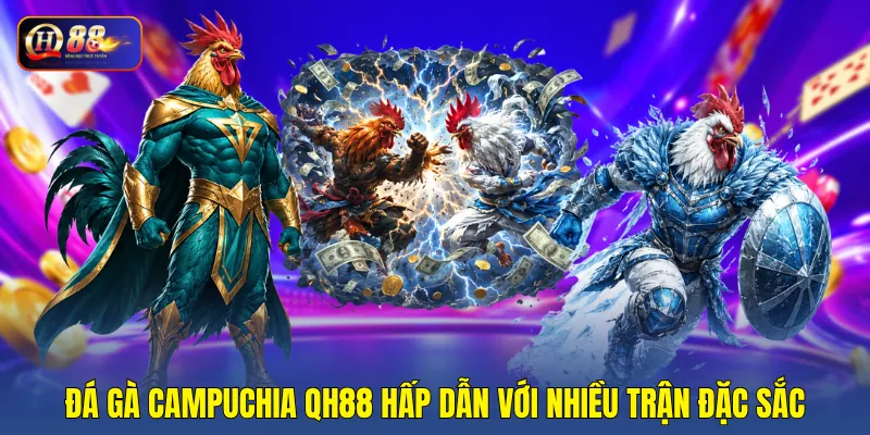 Đá gà campuchia QH88 hấp dẫn với nhiều trận đặc sắc