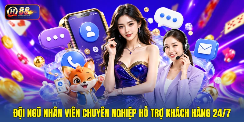 Đội ngũ nhân viên chuyên nghiệp hỗ trợ khách hàng 24/7 Đội ngũ nhân viên chuyên nghiệp hỗ trợ khách hàng 24/7