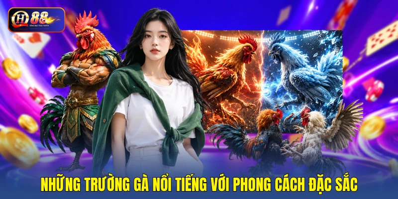 Những trường gà nổi tiếng với phong cách đặc sắc